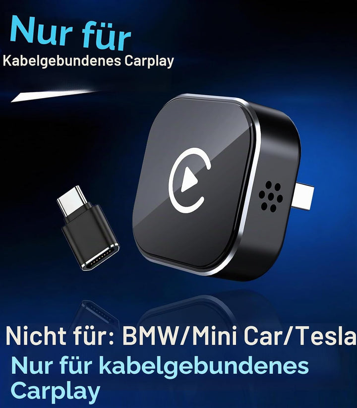 2026 CarPlay Wireless Adapter für Apple CarPlay &amp; Android Auto, 2-in-1 Wired zu Wireless Car Play, K