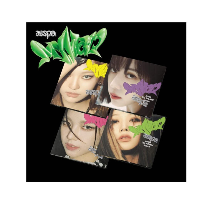 aespa - 3rd Mini Album MY WORLD (Poster Ver.) CD+Extra Photocards+Folded Poster (4CDs SET, Folded Po