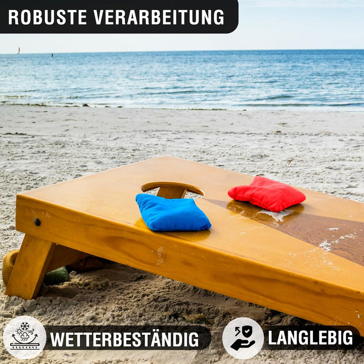 Original Cornhole Bean Bag Set (8er) - 4 rote und 4 Blaue Cornhole
