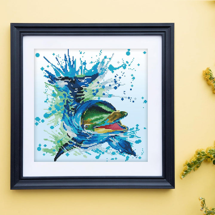 DIAMOND DOTZ DD8.004 - Original 5D Diamond Painting Set Delfin Flipper, Kreativset mit 9.638 Diamant