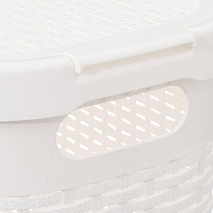5 five simply smart 5five - schlanker abfallbehälter rattan 40l weiss