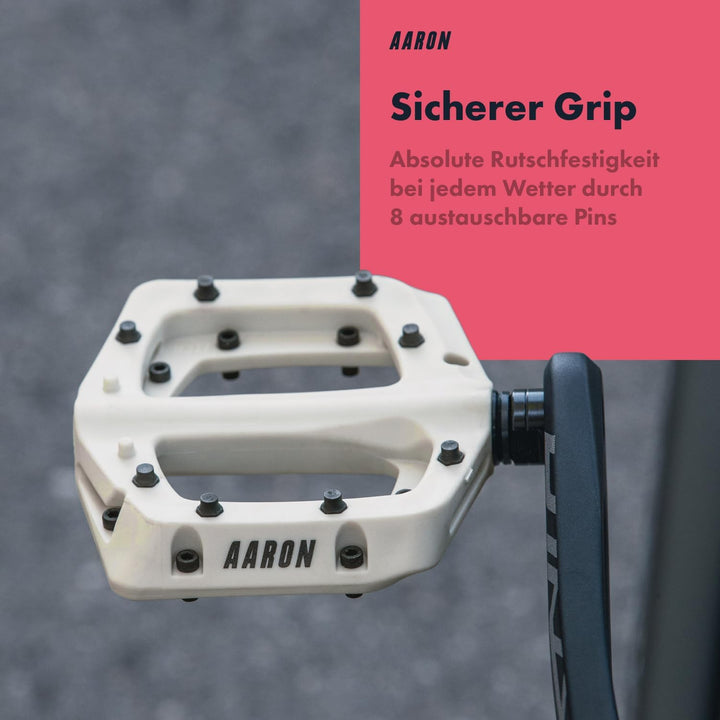 AARON Dirt MTB Pedale aus ultraleichten Nylonfasern mit abgedichtetem Industrie-Kugellager - rutschf