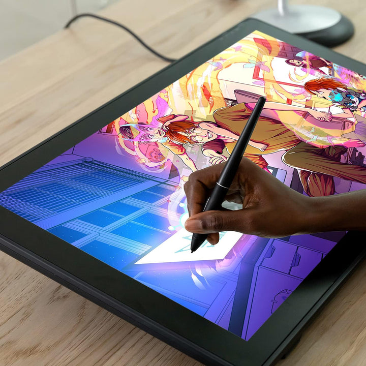 HUION Kamvas 24 Plus Grafiktablett mit Display, 23,8 Zoll volllaminierter QD LCD-Bildschirm aus ents
