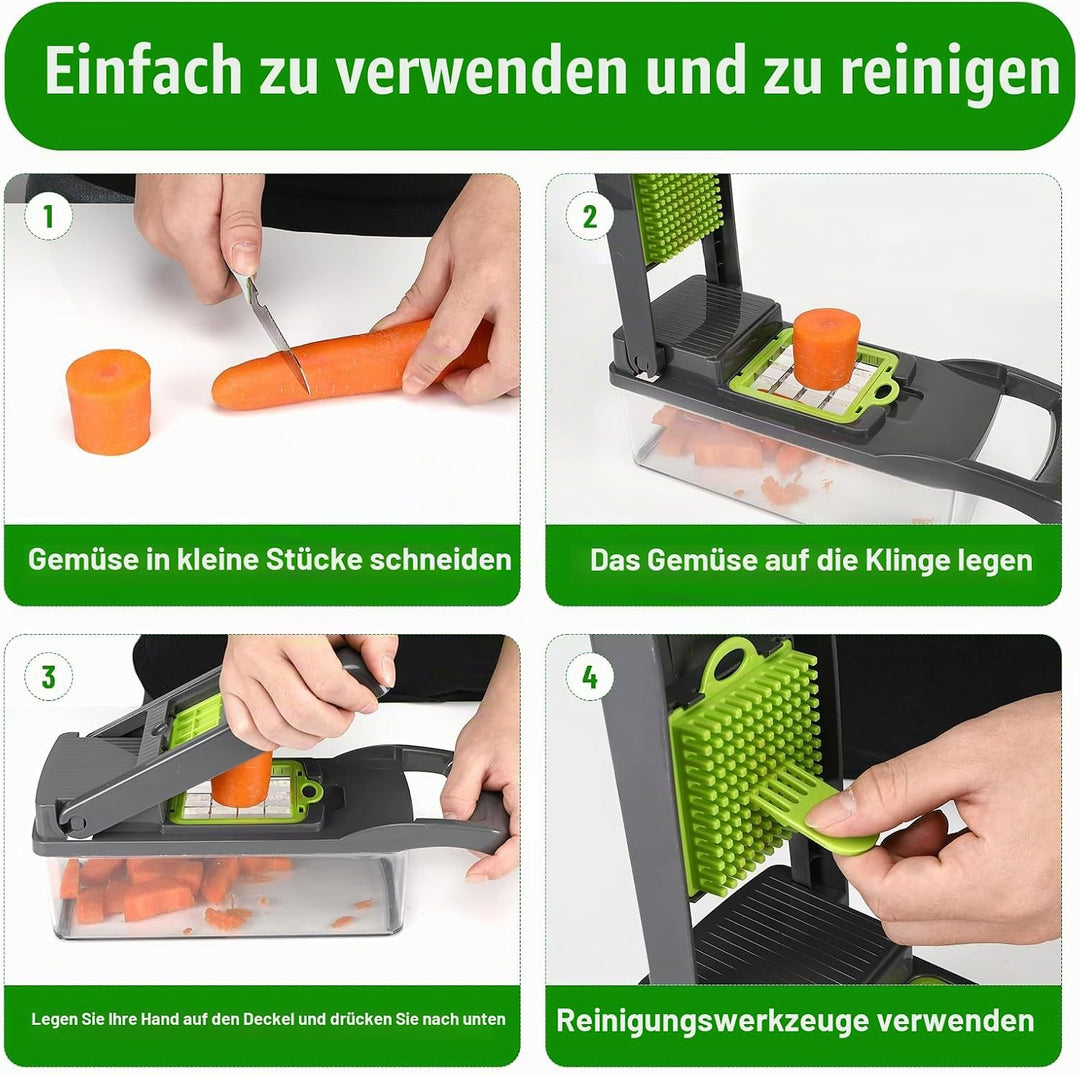 Gemüseschneider, Mandoline Gemüsehobel, 16 In 1 Mehrzweck Gemüse Schneider, Vegetable Chopper, Karto