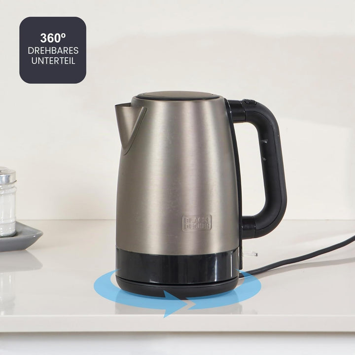 Black+Decker BXKE2201E Wasserkocher, 2200, Stainless Steel, edelstahl