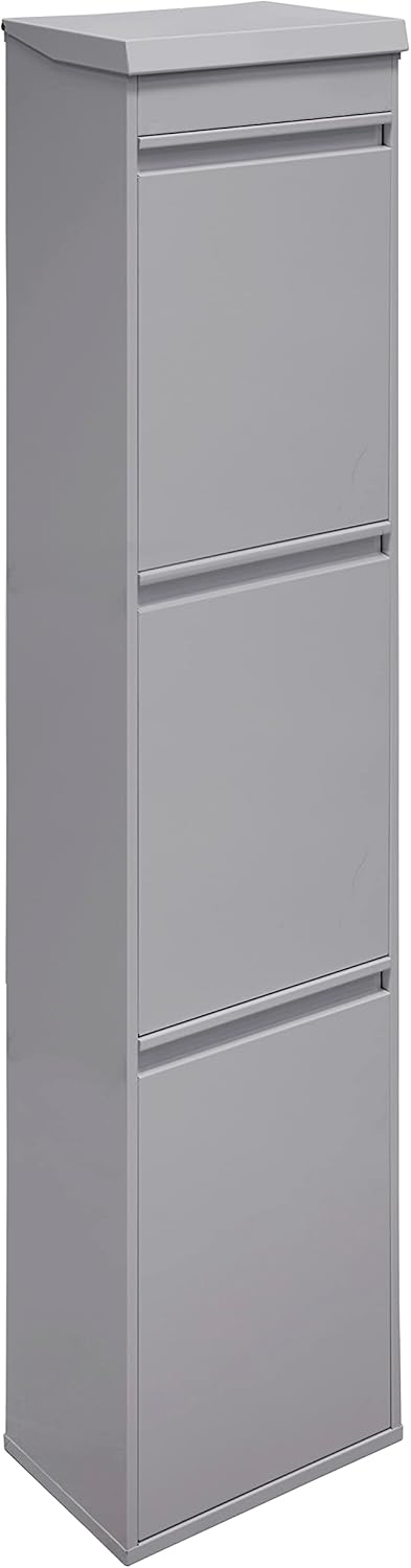 ARREGUI Top CR322-B Mülltrennsystem aus Stahl mit Aufbewahrungsbox mit Deckel | 3 Fächer Mülleimer f