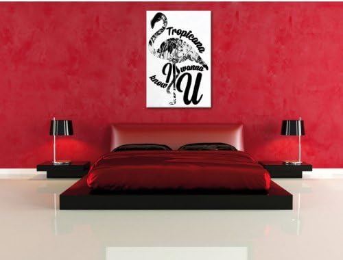 Tropicana negative Leinwandbild Bild auf Leinwand, XXL riesige Bilder fertig gerahmt mit Keilrahmen,