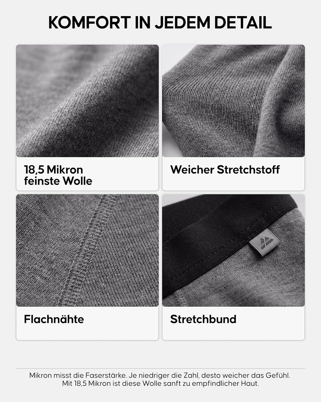 DANISH ENDURANCE Merino Funktionshose, Premium Thermo-Unterwäsche, Lange Unterhose, Temperaturreguli