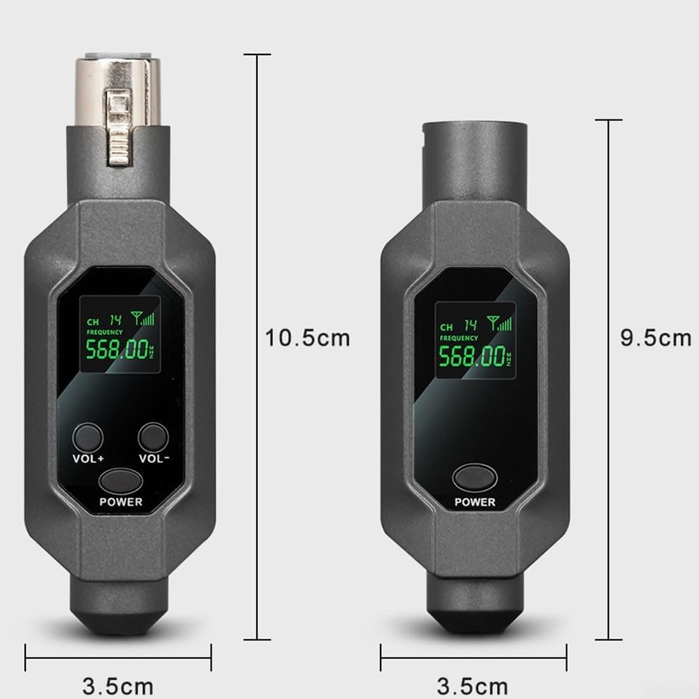 Kabelloses Mikrofon, Audio-Sender und Empfängersystem, XLR-Mikrofonadapter für dynamisches Mikrofon,