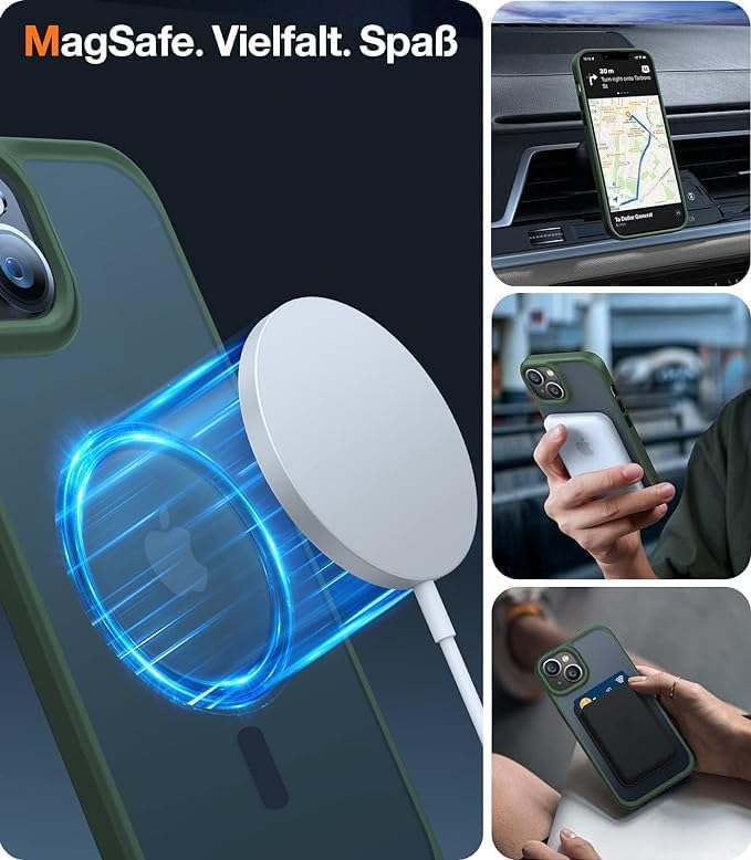TORRAS Speziell für iPhone 13 Hülle für Magsafe (Militärschutz) (Starke Magnetische Adsorption) Schu