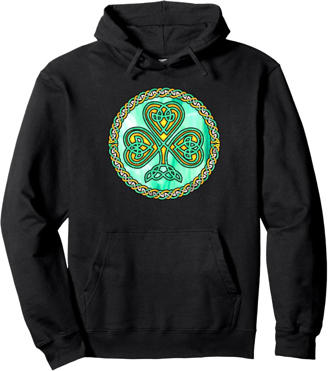 Celtic Knot Shamrock Irisches Irland Pullover Hoodie