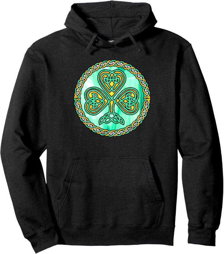 Celtic Knot Shamrock Irisches Irland Pullover Hoodie