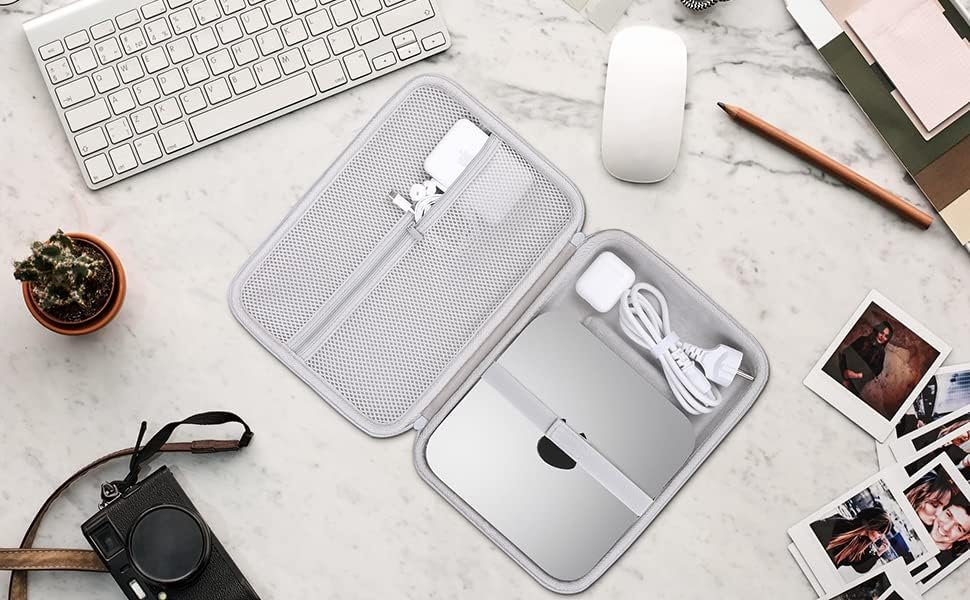 co2CREA Hart Reise Schutz Hülle Etui Tasche für Apple Mac M2 chip/Mac mini M2 Pro/M1 Desktop PC für
