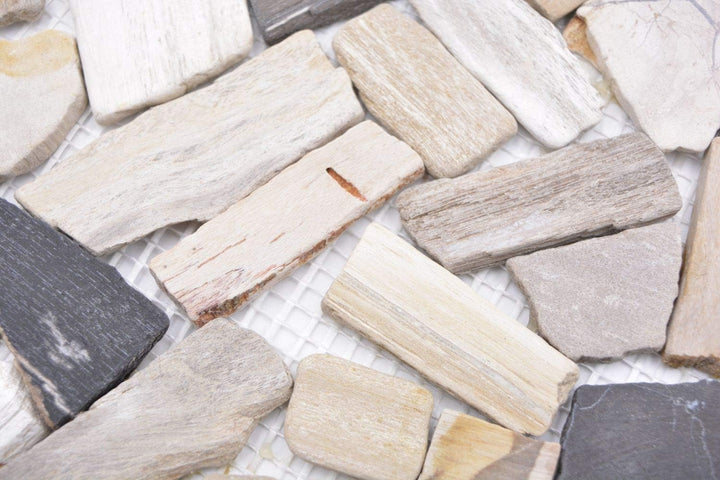 Mosaik Fliese Bruch/Ciot mix Fossil für WAND KÜCHE Wandverblender Fliesenspiegel Verkleidung | 10 Ma