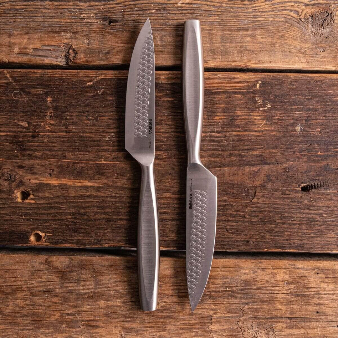 Boska Steakmesser-Set Monaco+ / 2er-Set/Edelstahl-Messerset/Zum Schneiden von Fleisch(ersatz), Fisch