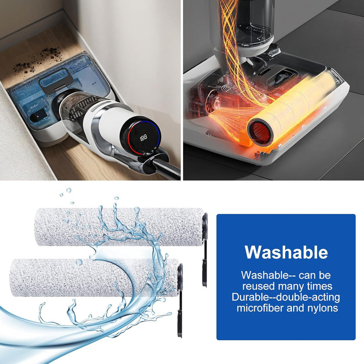 Ersatzbürstenrolle und HEPA-Filter Zubehör für Tineco Floor One Stretch S6/S7 Stretch Ultra/Switch S