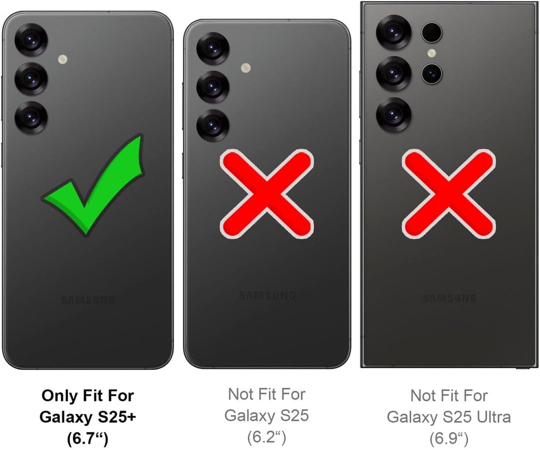 Verco Handyhülle für Samsung Galaxy S25 Plus Hülle, Kompatibel mit Magnet Ladepads Metall Ständer Ma