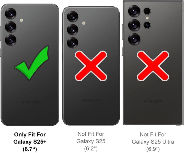 Verco Handyhülle für Samsung Galaxy S25 Plus Hülle, Kompatibel mit Magnet Ladepads Metall Ständer Ma