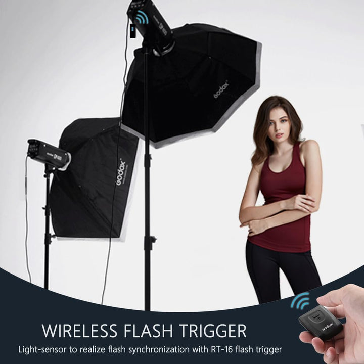 Godox Studio Stroboskop Blitzlicht Kit für Fotografie, 600W Studio Flash Set mit Browns Mount, 2.4G
