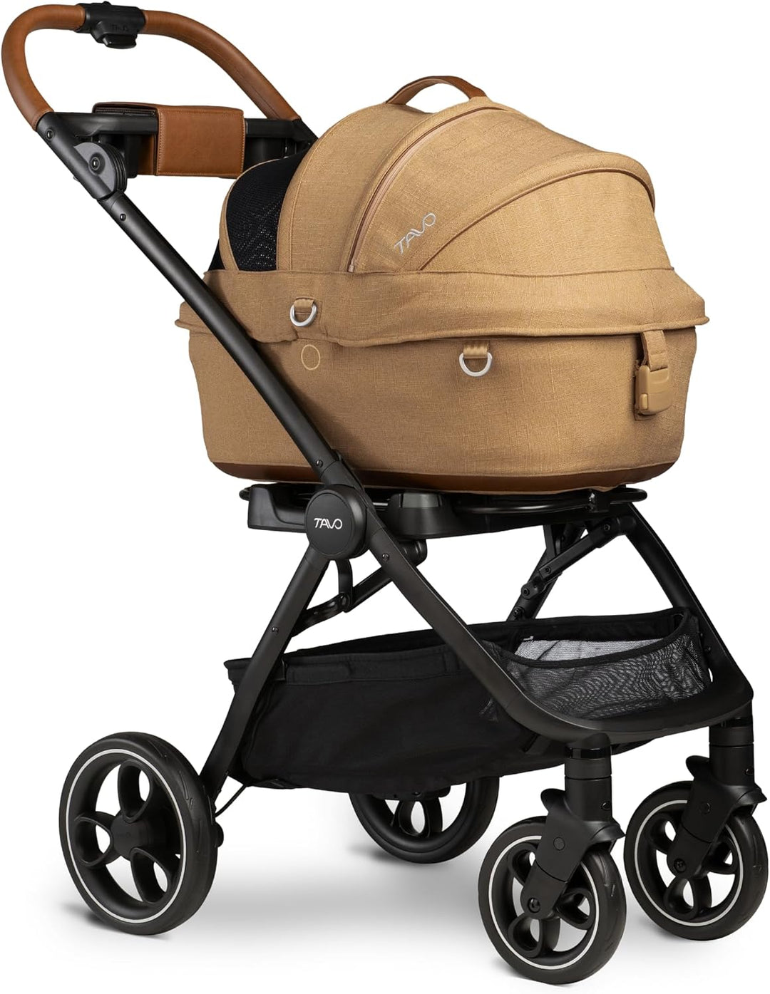 Tavo Maeve Small Flex‑Griff Haustier‑Autositz mit ISOFIX‑Bodenplatte, 2 Matratzenauflagen, Geeignet