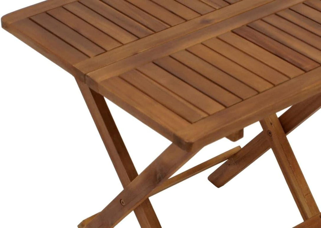 DEGAMO Gartentisch Beistelltisch Florencia 50x50cm, Höhe 50,5cm, mit Klappfunktion, Akazie Holz geöl