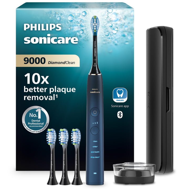 Philips Sonicare DiamondClean elektrische Zahnbürste der 9000er Serie – Schallzahnbürste, sauberere