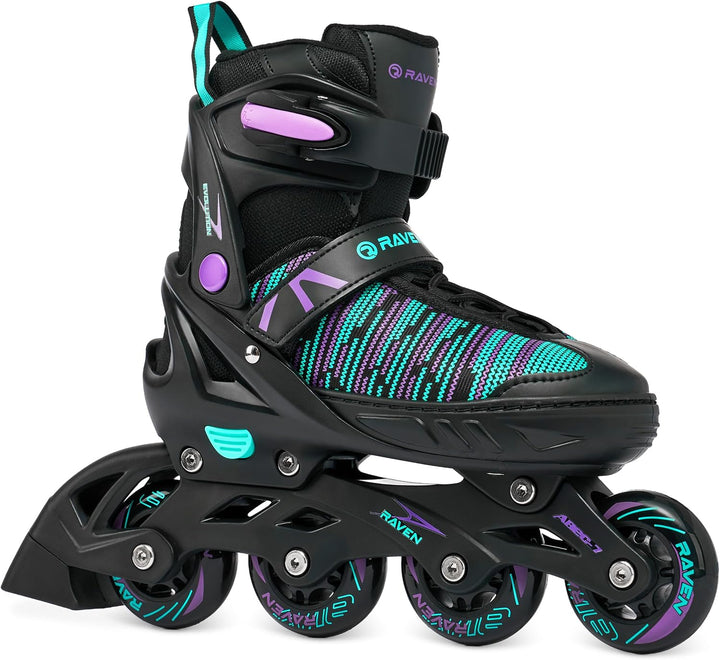 RAVEN 2in1 Schlittschuhe Inline Skates Inliner für Kinder Erwachsene Mädchen Damen verstellbar