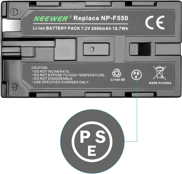 NEEWER Feldmonitor 7-Zoll 1280x800 IPS Bildschirm Set: Unterstützt Eingang mit 2600mAh Lithium-Ionen