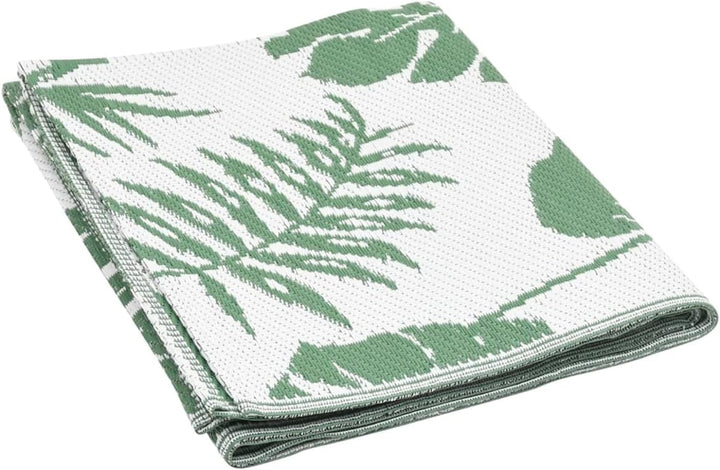 Gecheer Outdoor Teppich Doppellagiges Jacquard-Muster Balkon Terrasse Garten Aussenteppich Balkontep