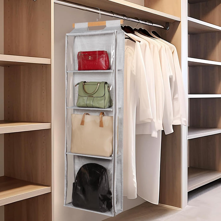 Syeeiex Hängend Handtaschen Aufbewahrung Organizer Mit zips, Kleiderschrank Organizer für Geldbörsen