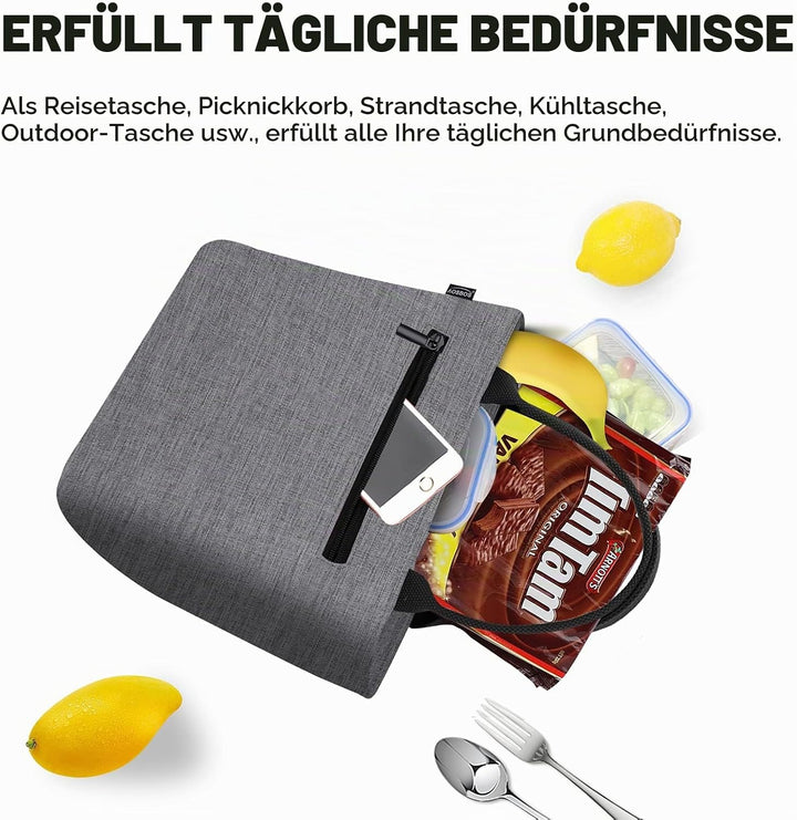 AOSBOS Kühltasche Klein Leicht Lunch Tasche Isoliertasche zur Arbeit Schule Faltbar Wasserdicht Reis