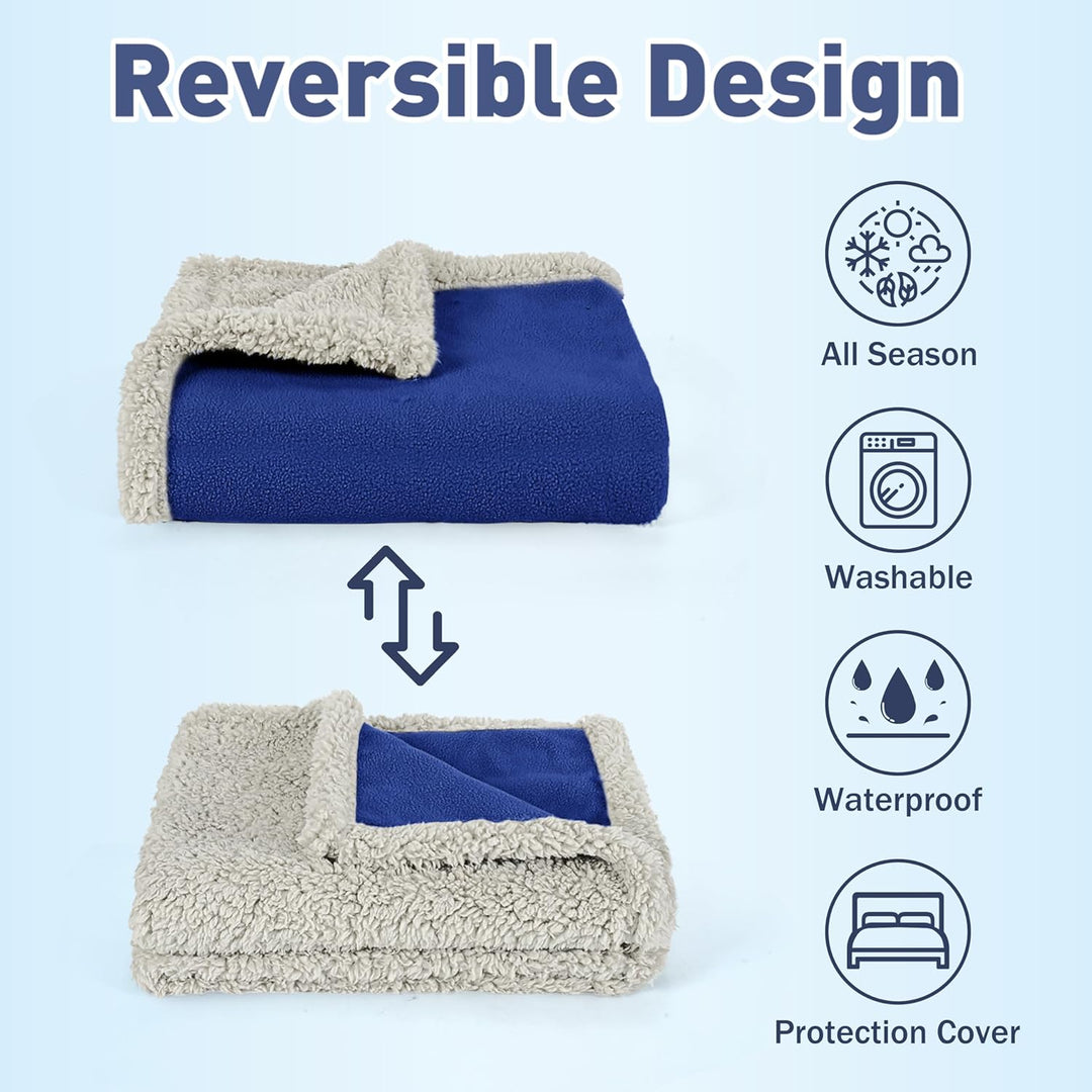 Kritter Planet wasserdichte Hundedecke, Urindichte Haustierdecke für Couchbett Welpen Katzen Fleece