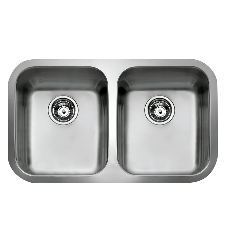 FREGADERO BE 2C 780 Fregadero BE inox 2 cubetas, 200mm, Mueble 90