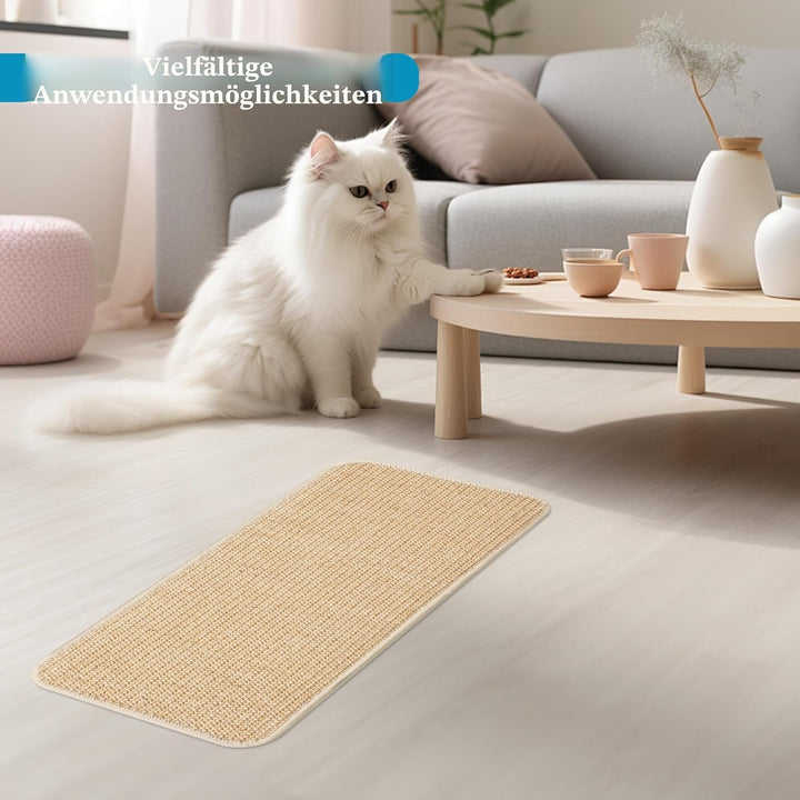 3 Stück Kratzmatte Katze Set,Robust und langlebig,Kratzbretter Katze Sisal,50x25cm,Katzen Kratzbrett