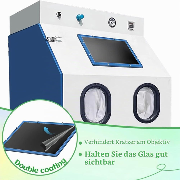 15 Stück Sandstrahlkabinen-Linsenabdeckungen 23 X 11 Schleiffenster-Strahlkabinett-Innenlinsenschutz