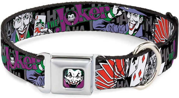 Buckle Down 22,9–38,1 cm jka-Joker Face Hund Halsband WL - Fits 18-32" - 1.5" Wide, WL - Fits 18-32"