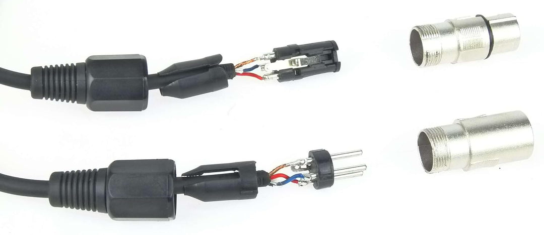 Paccs 2 Stück 25 m Mikrofonkabel Schwarz XLR Stecker male auf XLR Buchse female - Symmetrisch Audio