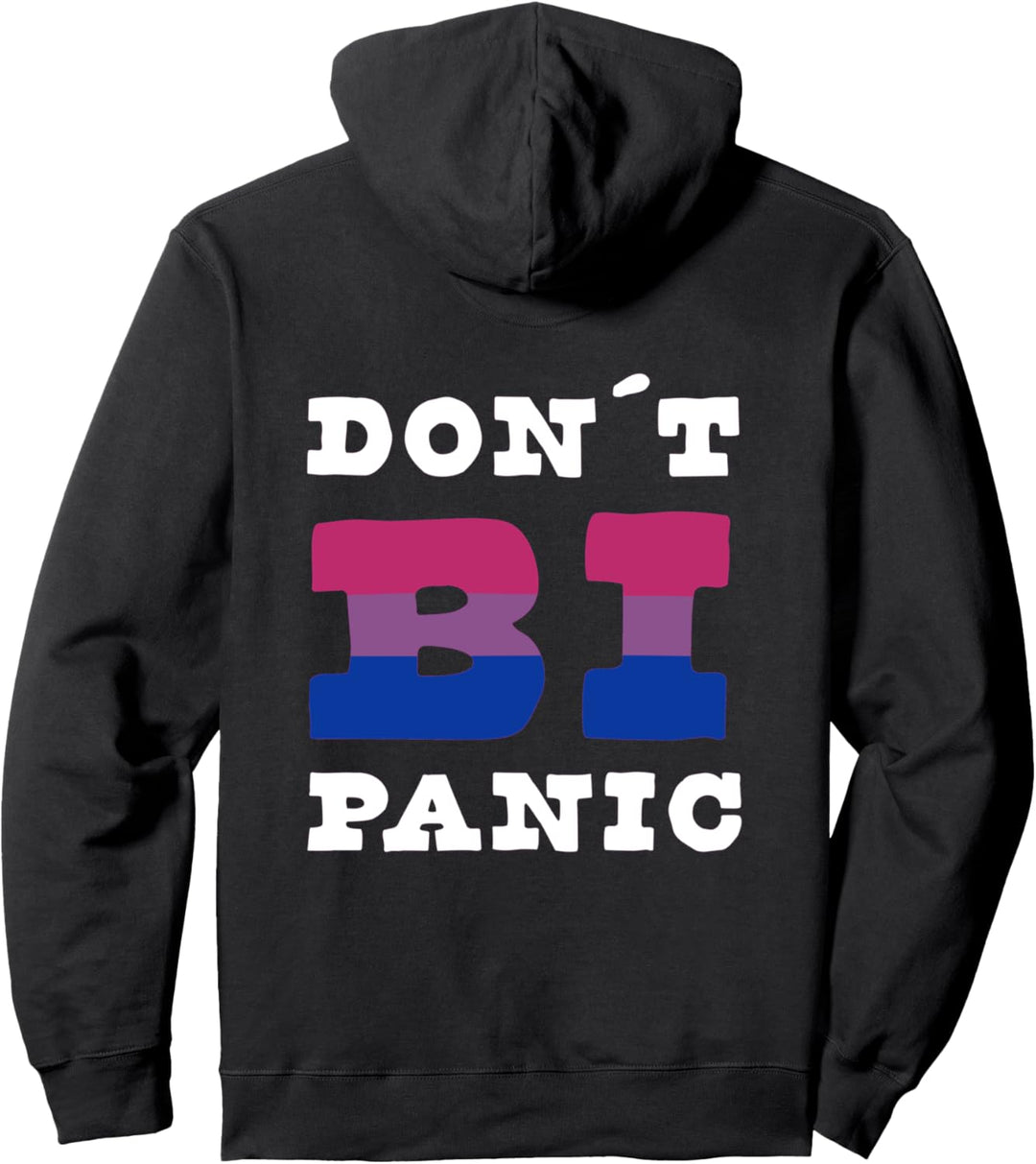 Bisexuell Flagge Don´t BI Panic für LGBTQ GAY CSD Pride Pullover Hoodie