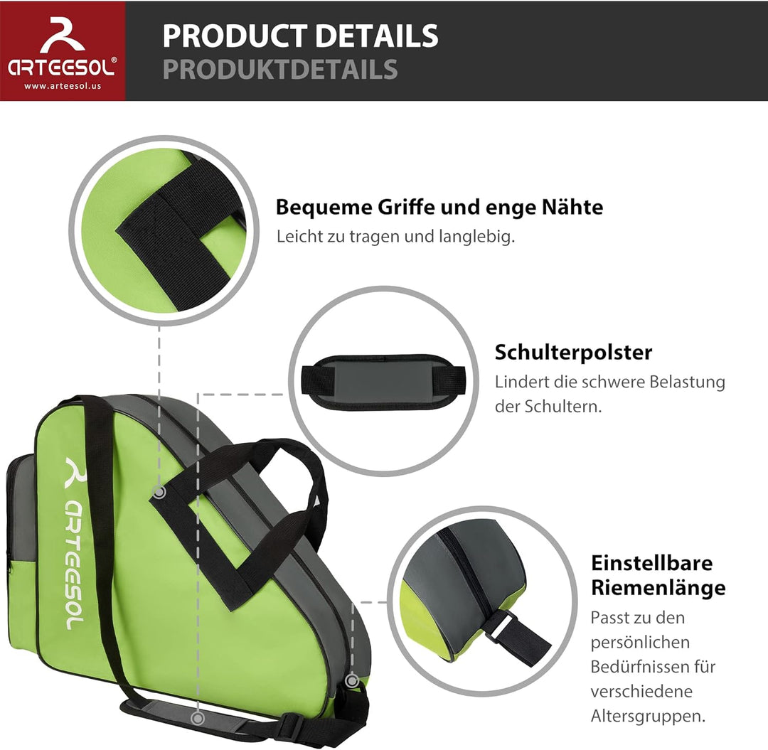Blackace arteesol Rollschuhe Tasche, Inliner Tasche, Schlittschuhe Tasche, Skatertasche für Kinder/E