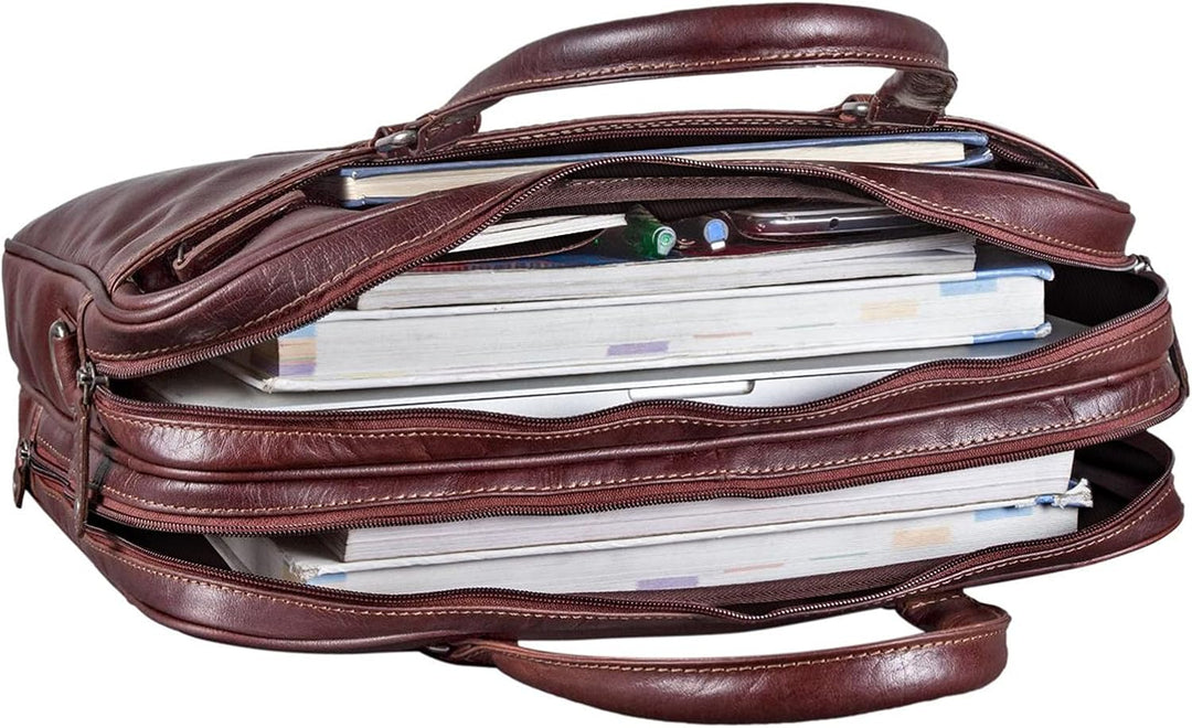 STILORD 'Dante' Business-Tasche Leder gross elegante Aktentasche Umhängetasche Laptoptasche 15.6 Zol
