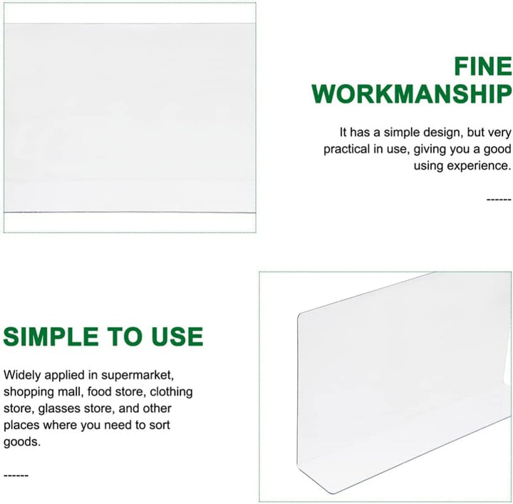 DOITOOL 8 Transparente Acryl-Regalteiler Für Schrankorganisation L-Förmige Klare Regalteiler Für Küc