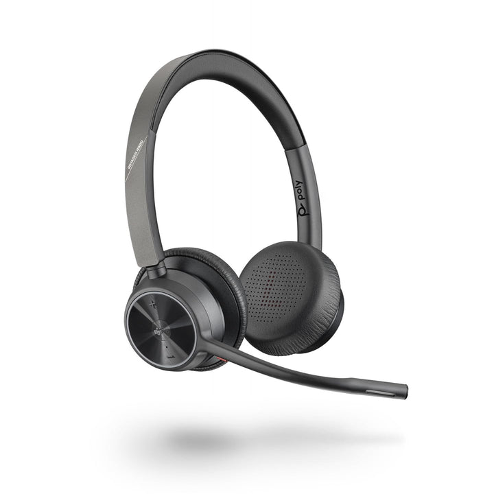 Plantronics Poly – schnurloses Voyager 4320 UC-Headset (Plantronics) – Kopfhörer mit Mikrofonarm – U