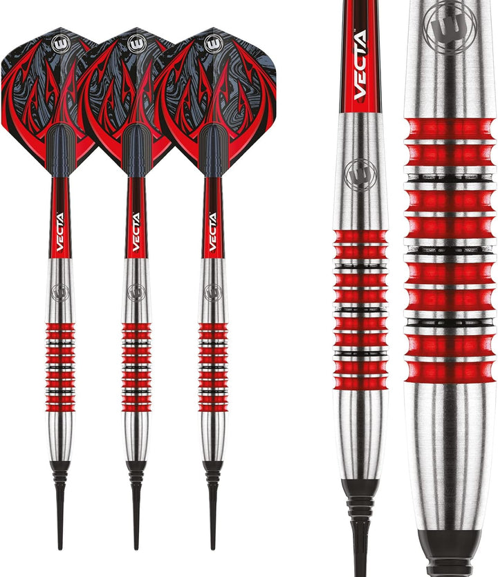 WINMAU Diablo Profi Softip Wolfram Dartpfeile mit Flüge und Stiele (Wellen) 20g Torpedo, 20g Torpedo