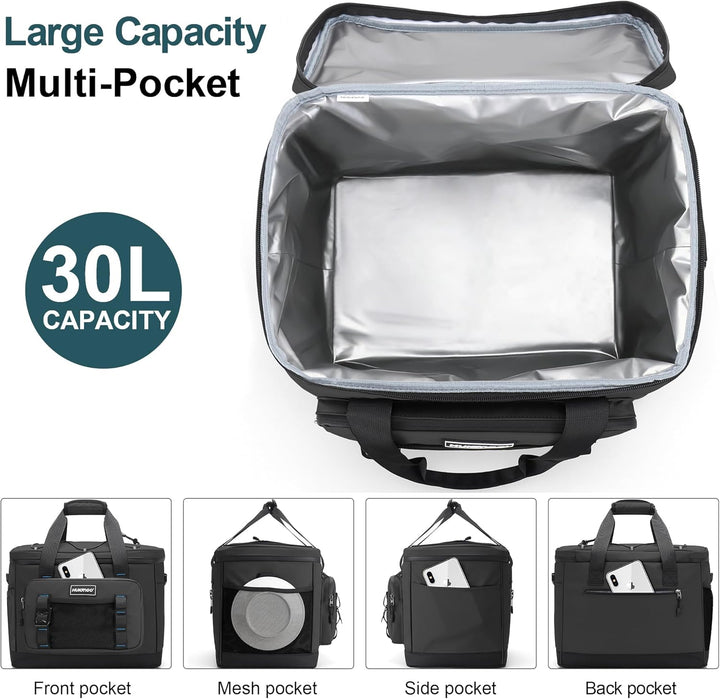 Hulongo Kühltasche, 30 L grosse isolierte Kühltasche, wasserdichte Thermotasche für Picknicks, ausla
