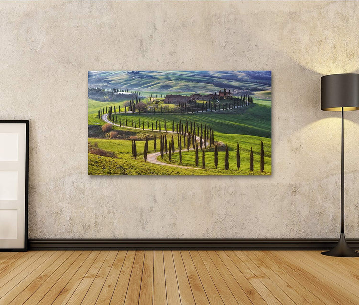 islandburner Bild auf Leinwand Magische Reise Felder Der Toskana Bilder Wandbilder Poster Leinwand 1
