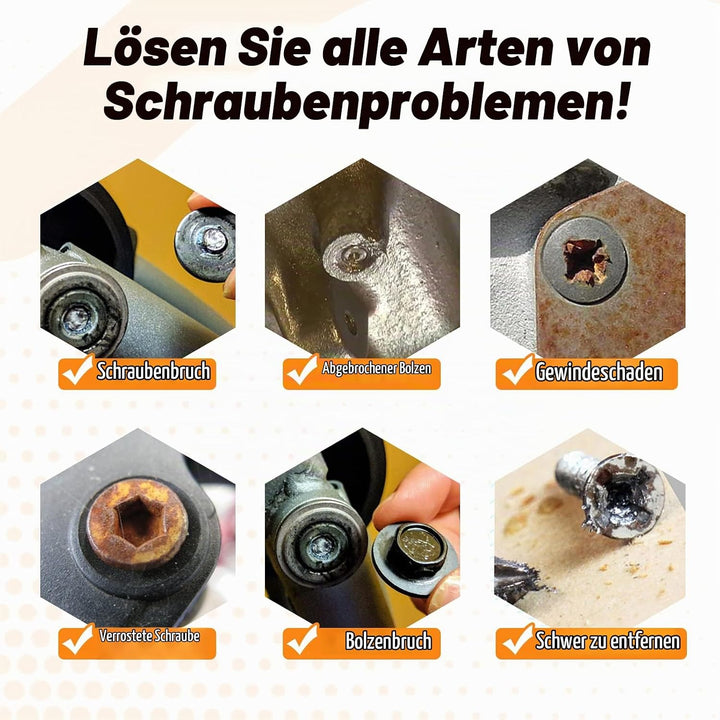 Nuovoware Schraubenausdreher Set, 33 PCS Broken Screw Extractor Kit mit 2 Magnetischem Verlängerungs