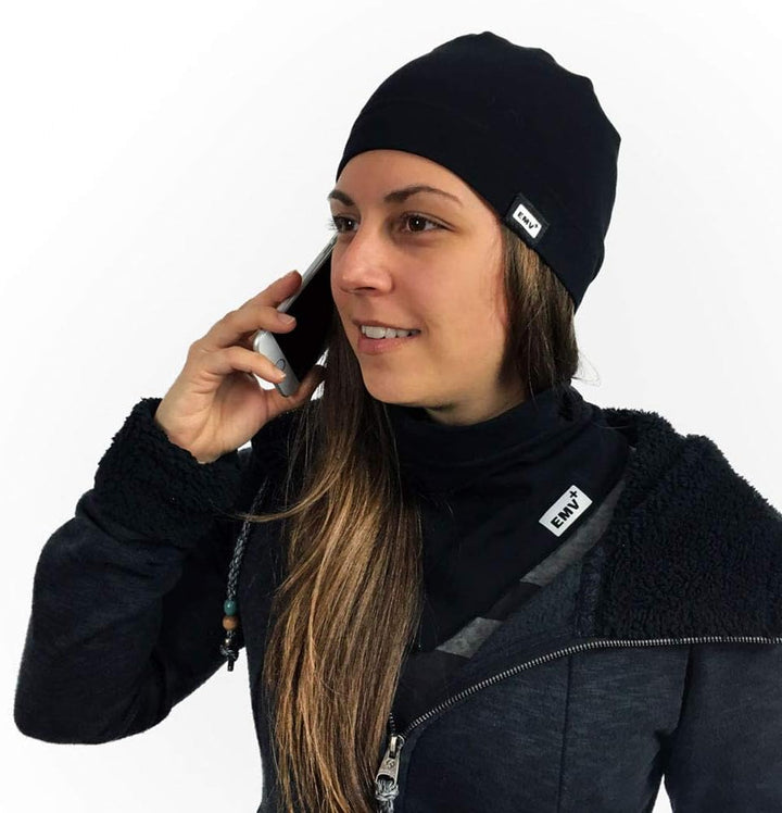 EMV+ Anti-Radiation Strahlenschutz Mütze/Haube (Schwarz) (Medium (51-57cm)) M-L Schwarz, M-L Schwarz