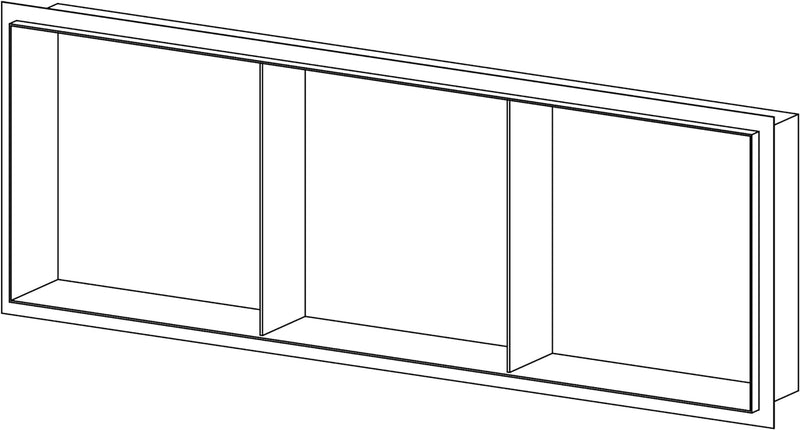 BERNSTEIN® Wandnische aus Edelstahl NT309010X 30 x 90 x 10 cm randlos mit Ablagefach Duschablage für