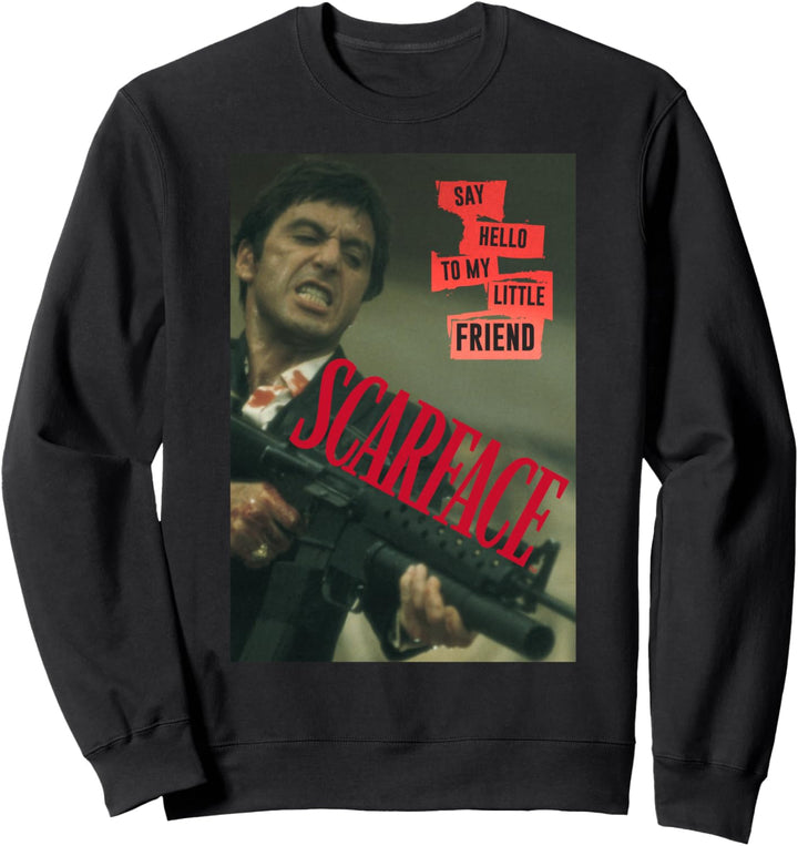 Scarface Say Hello To My Little Friend Photo Sweatshirt