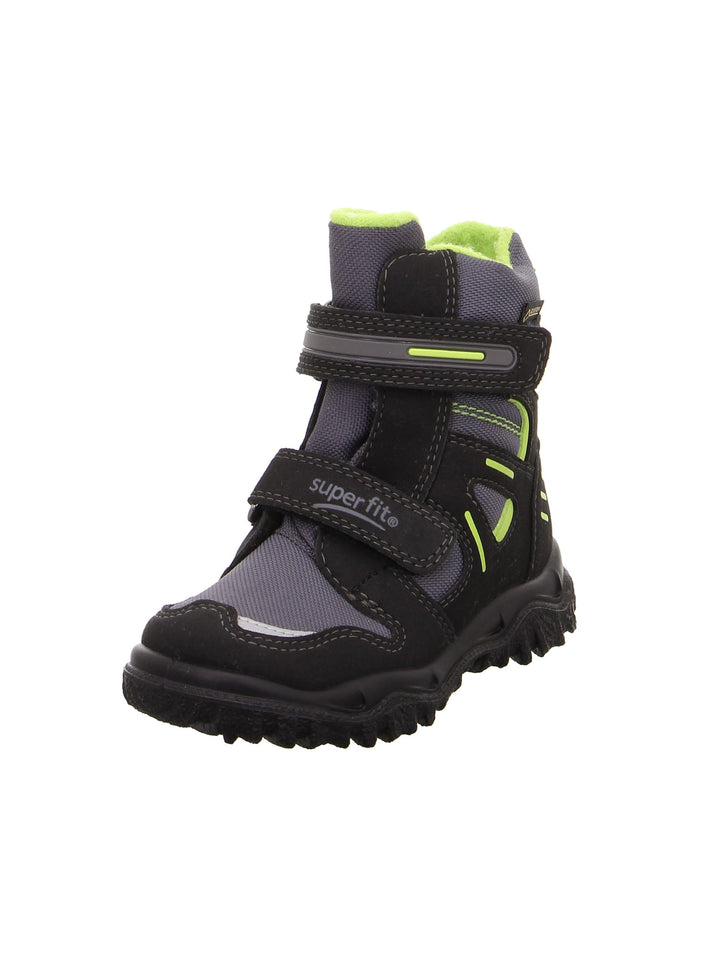 Superfit Jungen Husky Warm Gefütterte Gore-tex Schneestiefel 25 EU Schwarz Grün 0300, 25 EU Schwarz